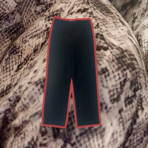 Joseph Ribkoff Black Ponte Crepe Zip Front Stretch Straight Leg Pants Size 10 - Picture 1 of 11